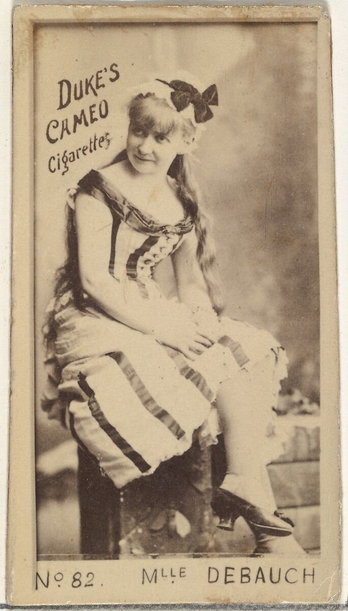 Card Number 82, Mlle. Debauch, from the Actors and Actresses series (N145-4) issued by Duke Sons & Co. to promote Cameo Cigarettes, Issued by W. Duke, Sons &amp; Co. (New York and Durham, N.C.), Albumen photograph 