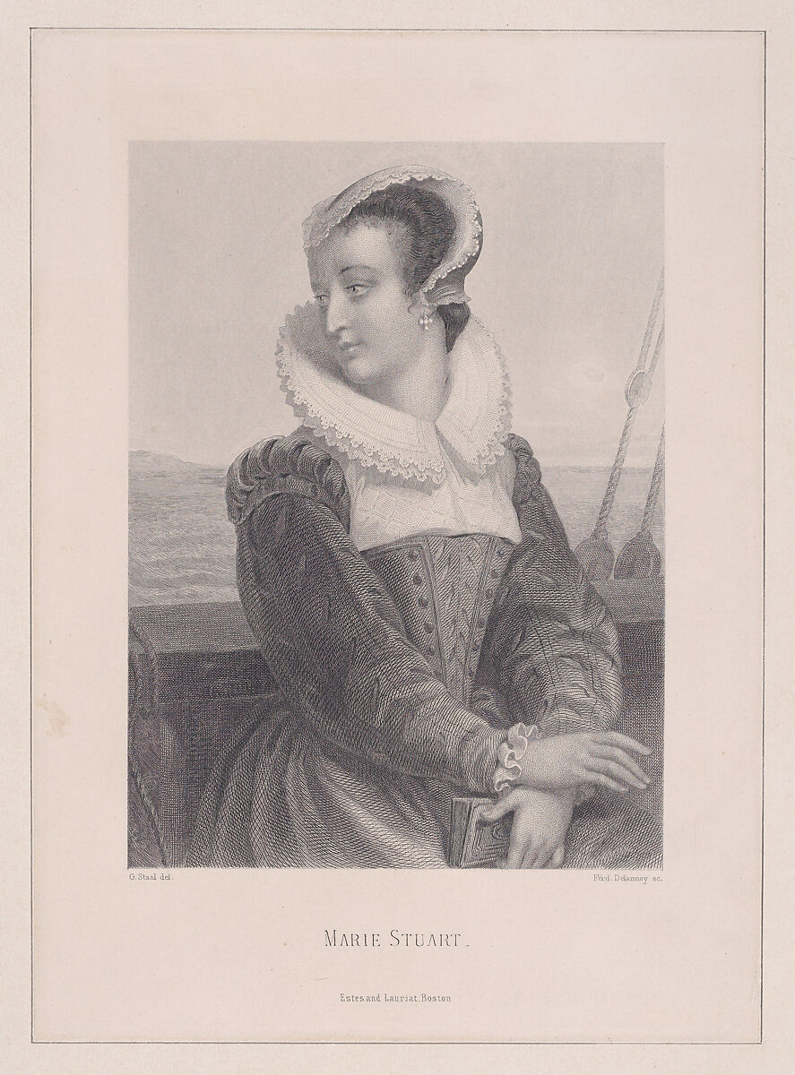 Mary, Queen of Scots returning to Scotland from Calais, Ferdinand Delannoy (French, ca. 1822–1887), Etching and engraving 