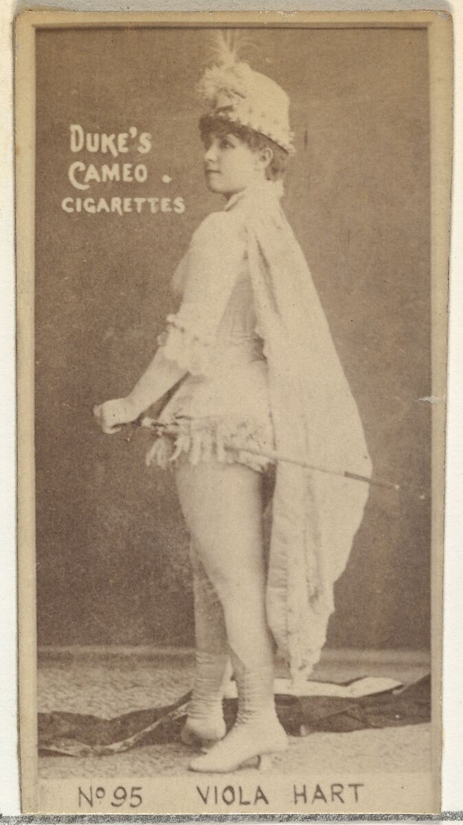Card Number 95, Viola Hart, from the Actors and Actresses series (N145-4) issued by Duke Sons & Co. to promote Cameo Cigarettes, Issued by W. Duke, Sons &amp; Co. (New York and Durham, N.C.), Albumen photograph 