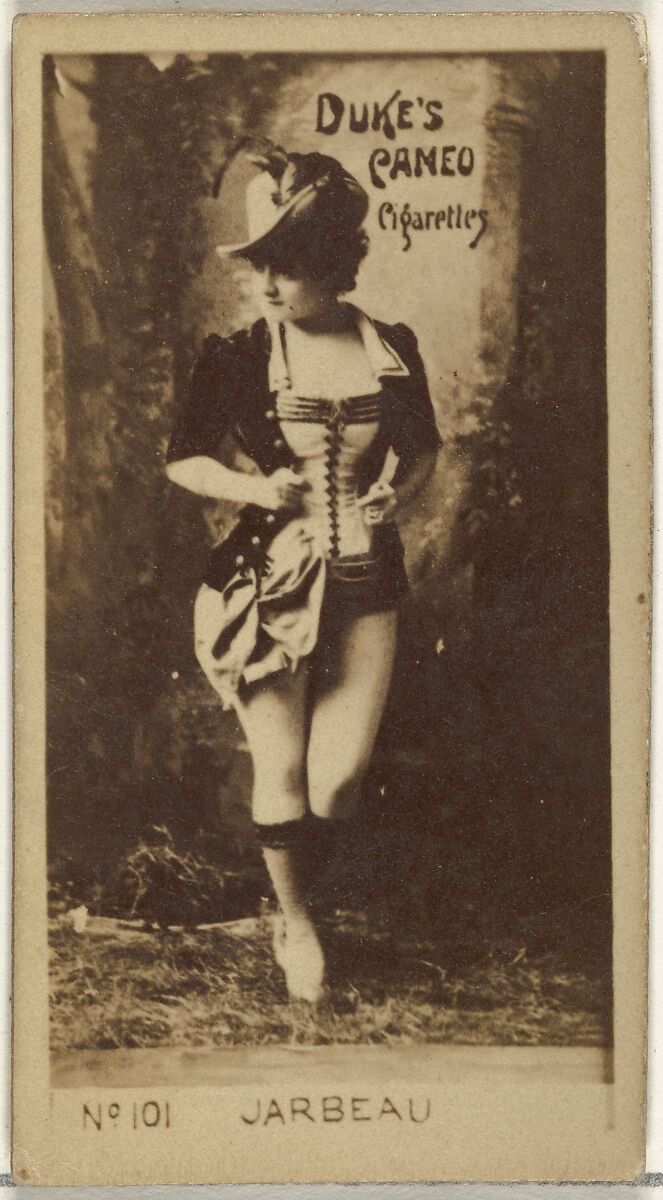 Card Number 101, Vernona Jarbeau, from the Actors and Actresses series (N145-4) issued by Duke Sons & Co. to promote Cameo Cigarettes, Issued by W. Duke, Sons &amp; Co. (New York and Durham, N.C.), Albumen photograph 