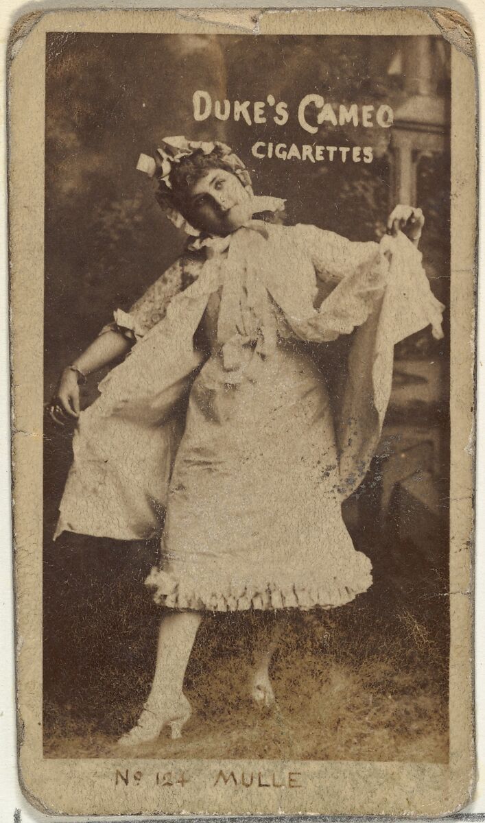 Card Number 124, Ida Mulle, from the Actors and Actresses series (N145-4) issued by Duke Sons & Co. to promote Cameo Cigarettes, Issued by W. Duke, Sons &amp; Co. (New York and Durham, N.C.), Albumen photograph 