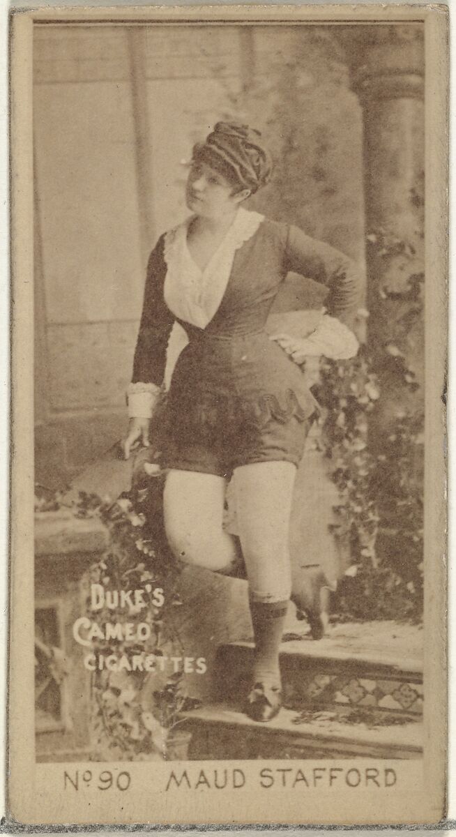 Card Number 90, Maud Stafford, from the Actors and Actresses series (N145-4) issued by Duke Sons & Co. to promote Cameo Cigarettes, Issued by W. Duke, Sons &amp; Co. (New York and Durham, N.C.), Albumen photograph 