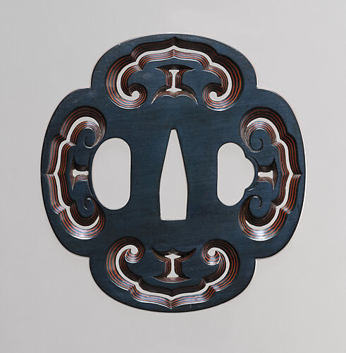 Sword Guard (<i>Tsuba</i>) with Letter by Maker