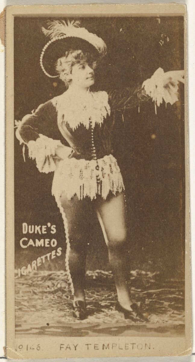 Card Number 146, Fay Templeton, from the Actors and Actresses series (N145-4) issued by Duke Sons & Co. to promote Cameo Cigarettes, Issued by W. Duke, Sons &amp; Co. (New York and Durham, N.C.), Albumen photograph 