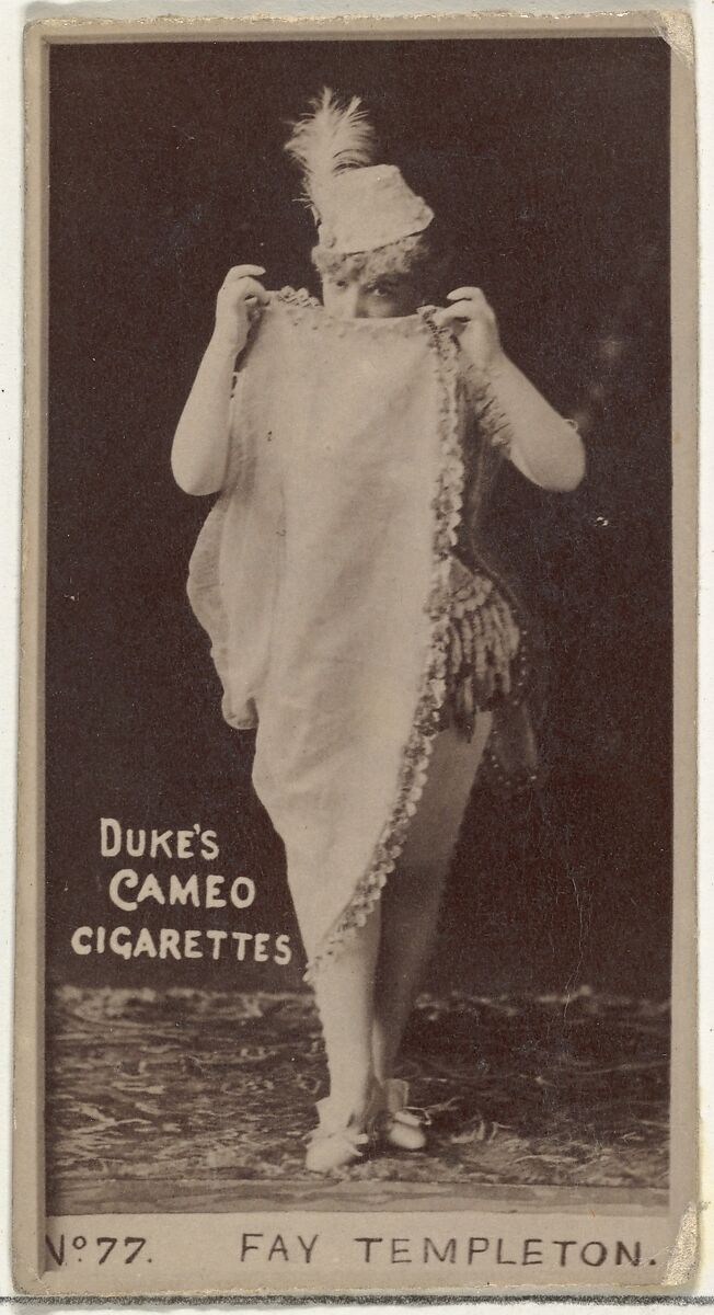 Card Number 77, Fay Templeton, from the Actors and Actresses series (N145-4) issued by Duke Sons & Co. to promote Cameo Cigarettes, Issued by W. Duke, Sons &amp; Co. (New York and Durham, N.C.), Albumen photograph 