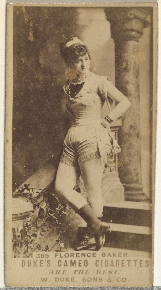 Card Number 365, Florence Baker, from the Actors and Actresses series (N145-5) issued by Duke Sons & Co. to promote Cameo Cigarettes, Issued by W. Duke, Sons &amp; Co. (New York and Durham, N.C.), Albumen photograph 