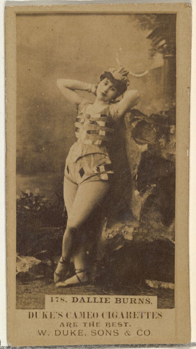 Card Number 178, Dallie Burns, from the Actors and Actresses series (N145-5) issued by Duke Sons & Co. to promote Cameo Cigarettes, Issued by W. Duke, Sons &amp; Co. (New York and Durham, N.C.), Albumen photograph 