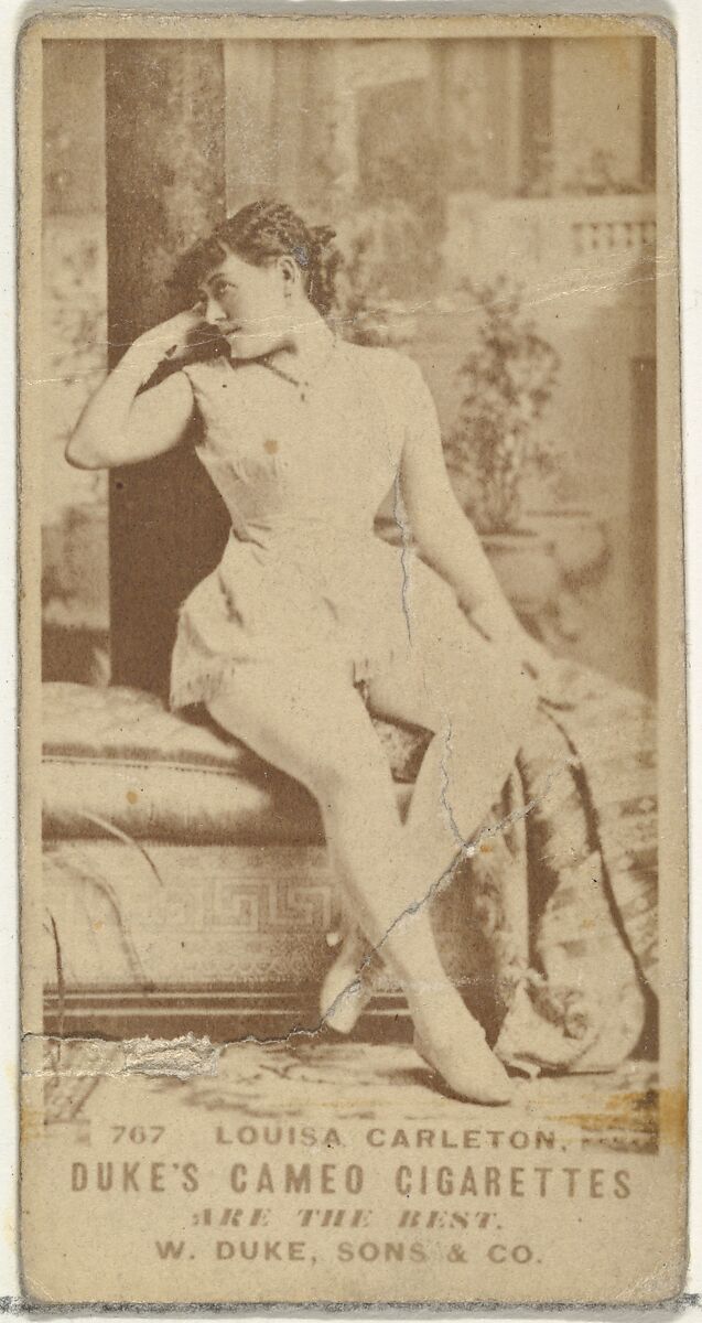 Card Number 767, Louisa Carleton, from the Actors and Actresses series (N145-5) issued by Duke Sons & Co. to promote Cameo Cigarettes, Issued by W. Duke, Sons &amp; Co. (New York and Durham, N.C.), Albumen photograph 