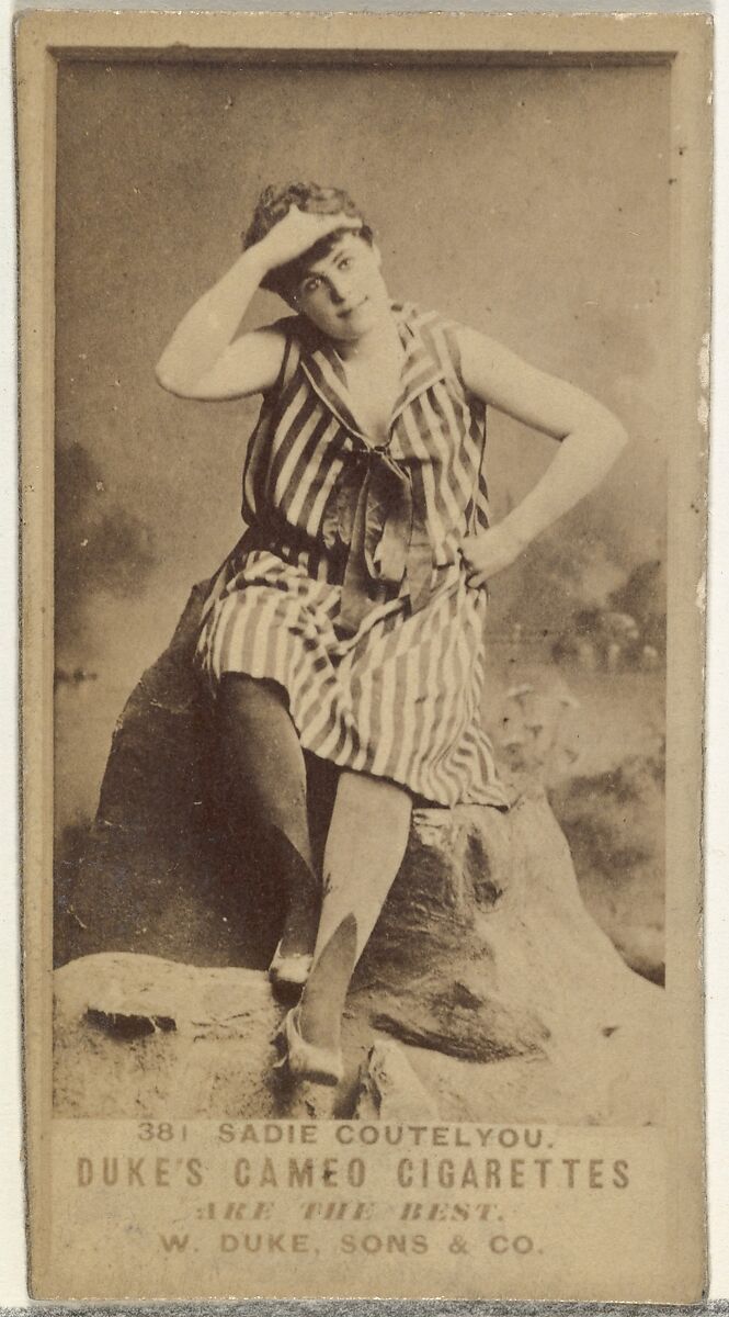 Card Number 381, Sadie Coutelyou, from the Actors and Actresses series (N145-5) issued by Duke Sons & Co. to promote Cameo Cigarettes, Issued by W. Duke, Sons &amp; Co. (New York and Durham, N.C.), Albumen photograph 