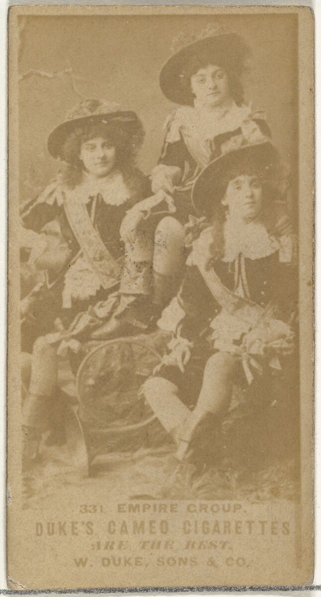 Card Number 331, Empire Group, from the Actors and Actresses series (N145-5) issued by Duke Sons & Co. to promote Cameo Cigarettes, Issued by W. Duke, Sons &amp; Co. (New York and Durham, N.C.), Albumen photograph 