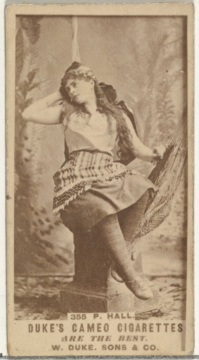 Card Number 355, Pauline Hall, from the Actors and Actresses series (N145-5) issued by Duke Sons & Co. to promote Cameo Cigarettes, Issued by W. Duke, Sons &amp; Co. (New York and Durham, N.C.), Albumen photograph 