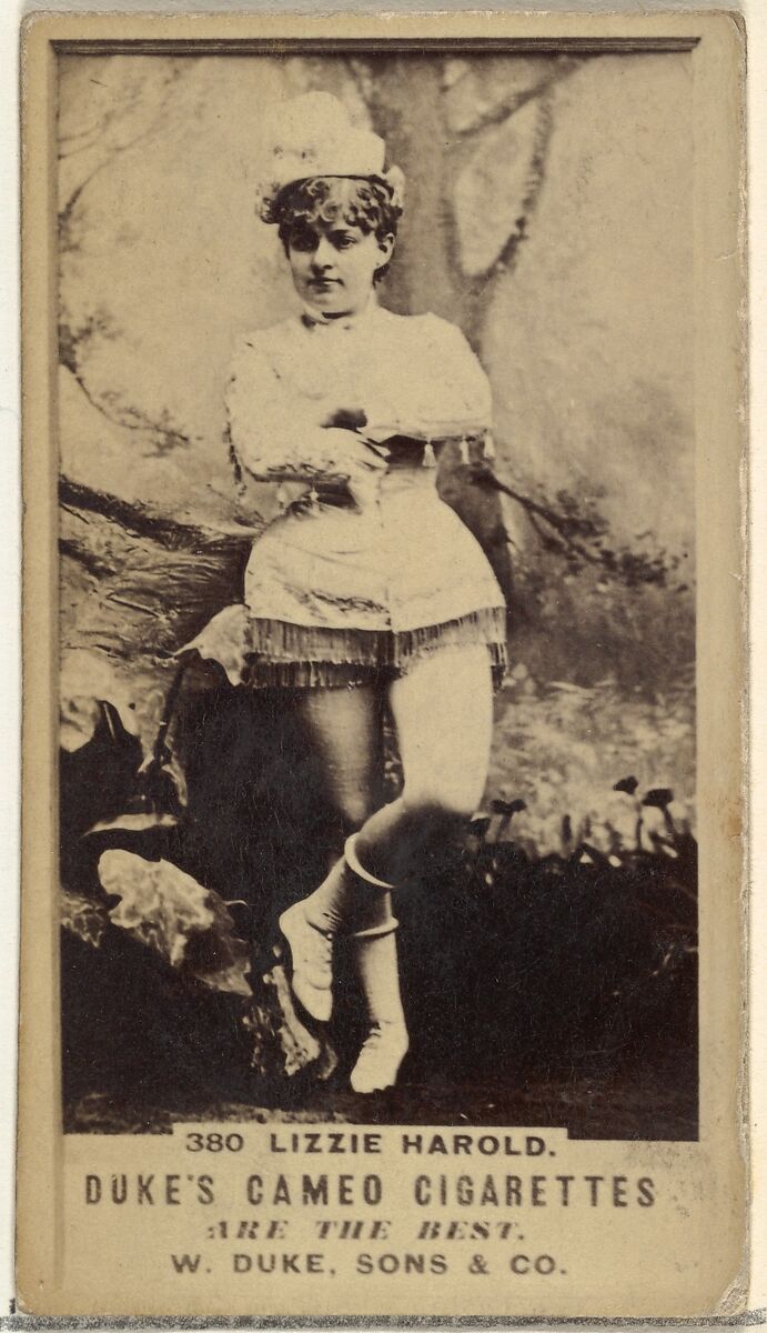 Card Number 380, Lizzie Harold, from the Actors and Actresses series (N145-5) issued by Duke Sons & Co. to promote Cameo Cigarettes, Issued by W. Duke, Sons &amp; Co. (New York and Durham, N.C.), Albumen photograph 