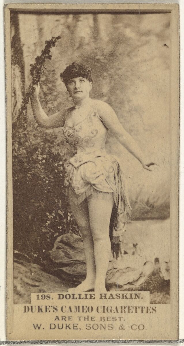 Card Number 198, Dollie Haskin, from the Actors and Actresses series (N145-5) issued by Duke Sons & Co. to promote Cameo Cigarettes, Issued by W. Duke, Sons &amp; Co. (New York and Durham, N.C.), Albumen photograph 