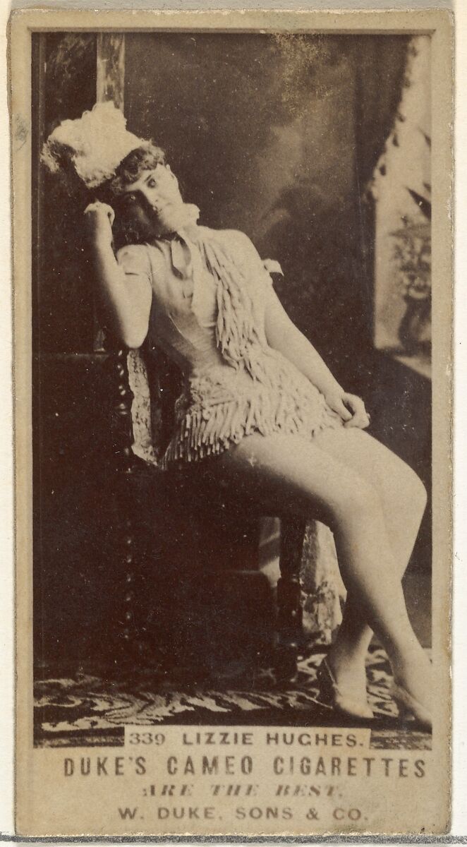 Card Number 330, Lizzie Hughes, from the Actors and Actresses series (N145-5) issued by Duke Sons & Co. to promote Cameo Cigarettes, Issued by W. Duke, Sons &amp; Co. (New York and Durham, N.C.), Albumen photograph 