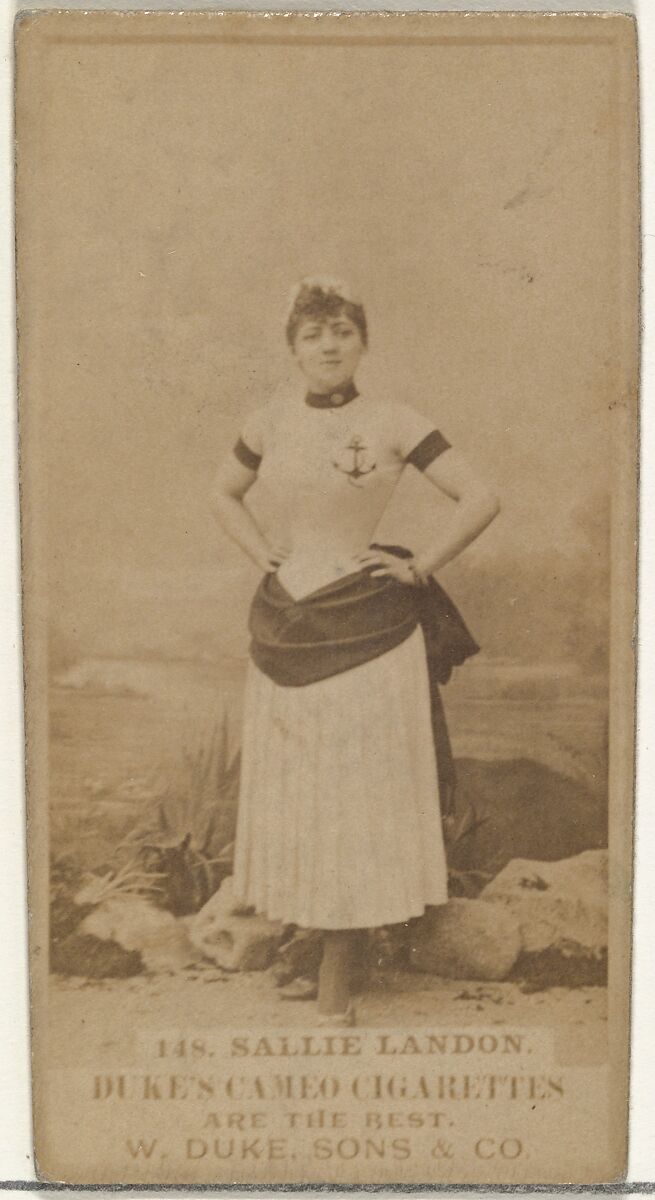Card Number 148, Sallie Landon, from the Actors and Actresses series (N145-5) issued by Duke Sons & Co. to promote Cameo Cigarettes, Issued by W. Duke, Sons &amp; Co. (New York and Durham, N.C.), Albumen photograph 