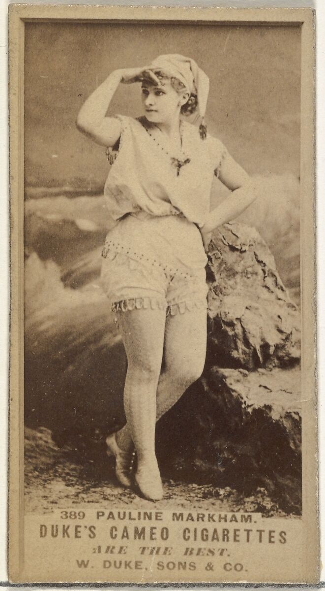 Card Number 389, Pauline Markham, from the Actors and Actresses series (N145-5) issued by Duke Sons & Co. to promote Cameo Cigarettes, Issued by W. Duke, Sons &amp; Co. (New York and Durham, N.C.), Albumen photograph 