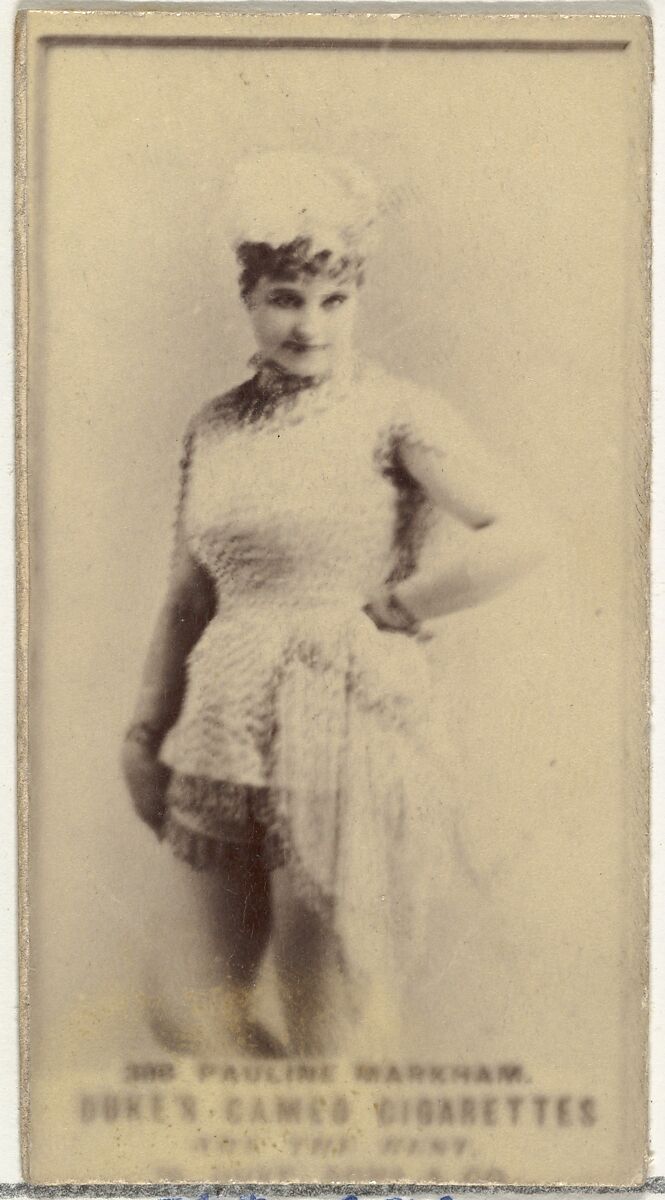 Card Number 388, Pauline Markham, from the Actors and Actresses series (N145-5) issued by Duke Sons & Co. to promote Cameo Cigarettes, Issued by W. Duke, Sons &amp; Co. (New York and Durham, N.C.), Albumen photograph 