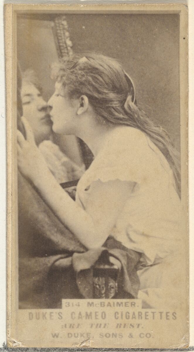 Card Number 314, M. Baimer, from the Actors and Actresses series (N145-5) issued by Duke Sons & Co. to promote Cameo Cigarettes, Issued by W. Duke, Sons &amp; Co. (New York and Durham, N.C.), Albumen photograph 