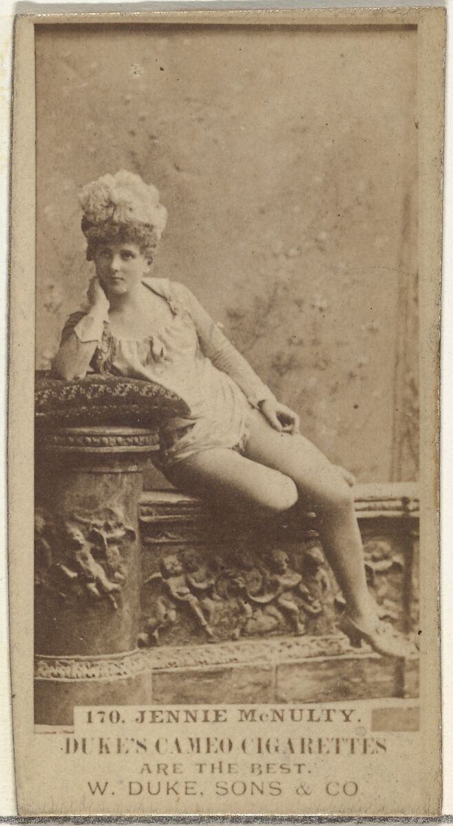 Card Number 170, Jennie McNulty, from the Actors and Actresses series (N145-5) issued by Duke Sons & Co. to promote Cameo Cigarettes, Issued by W. Duke, Sons &amp; Co. (New York and Durham, N.C.), Albumen photograph 