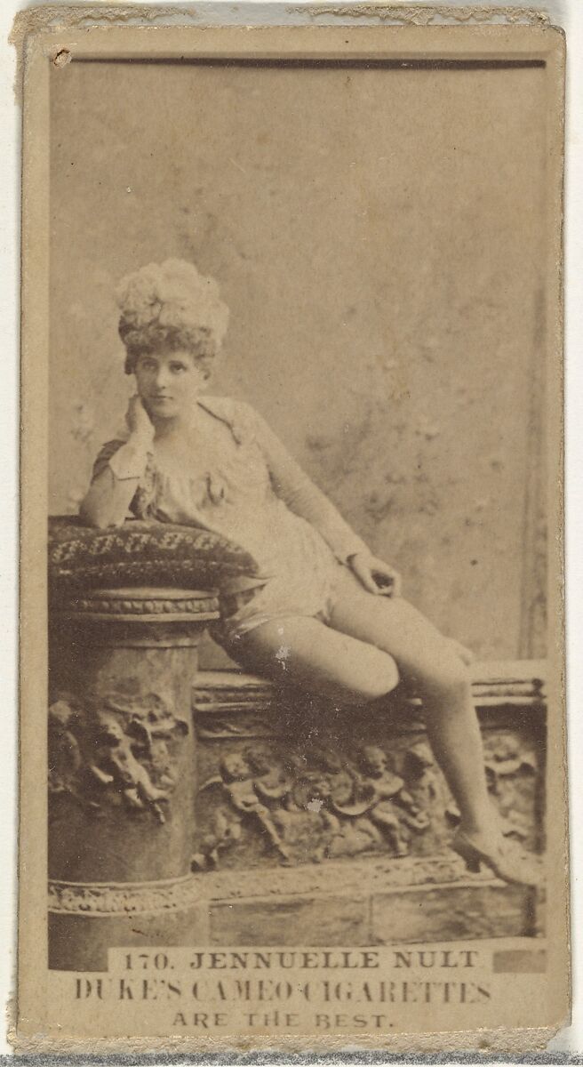Card Number 170, Jennuelle Nult, from the Actors and Actresses series (N145-5) issued by Duke Sons & Co. to promote Cameo Cigarettes, Issued by W. Duke, Sons &amp; Co. (New York and Durham, N.C.), Albumen photograph 