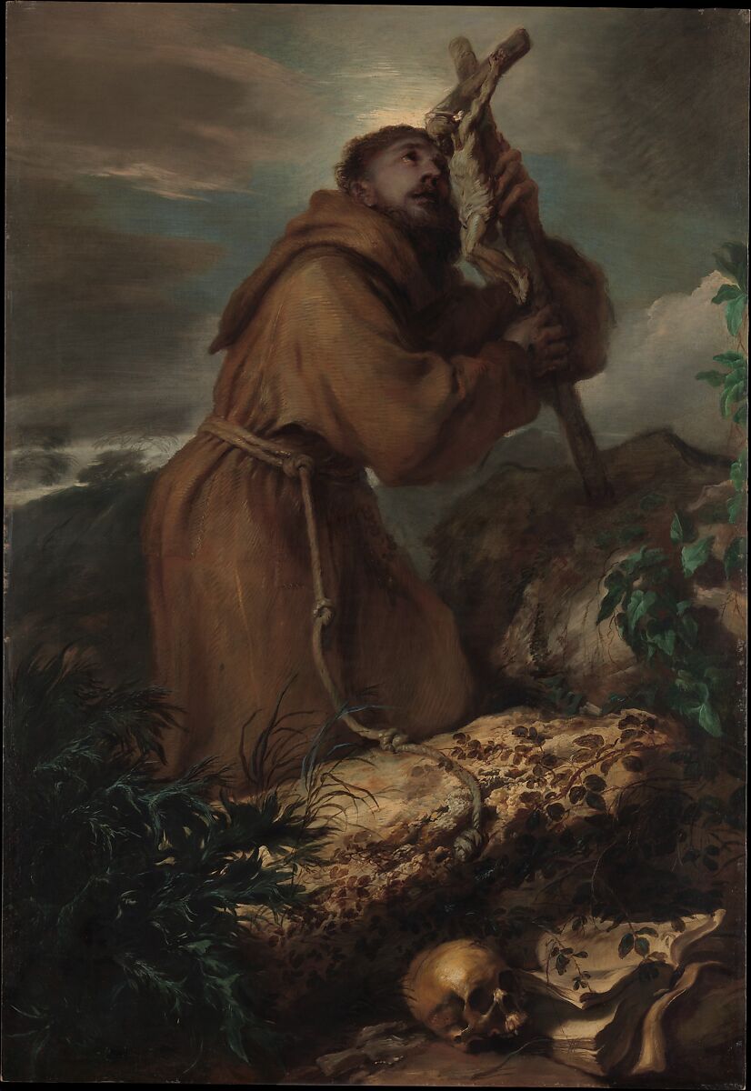 Saint Francis in Ecstasy, Giovanni Benedetto Castiglione (Il Grechetto) (Italian, Genoa 1609–1664 Mantua), Oil on canvas 