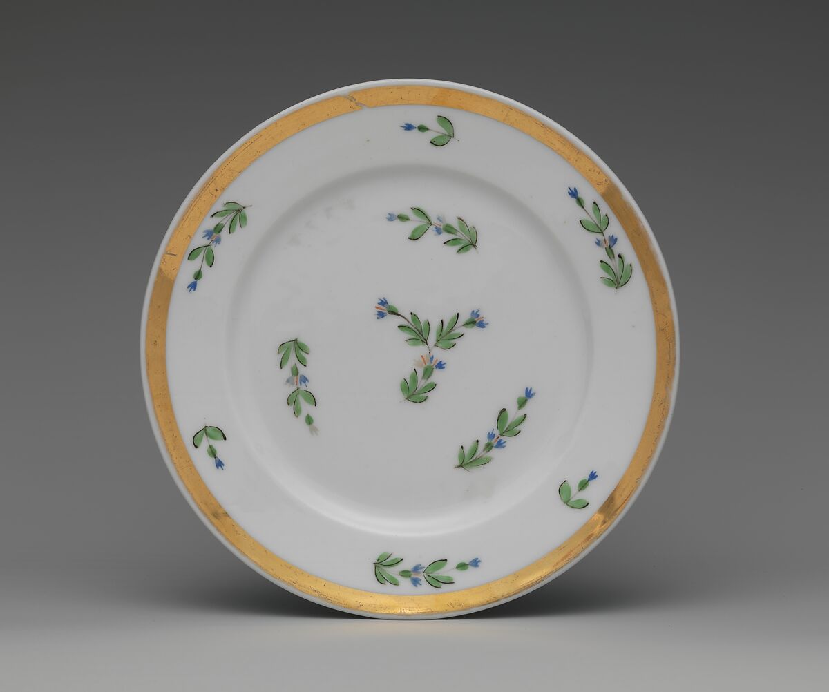 Plate, Porcelain, French 