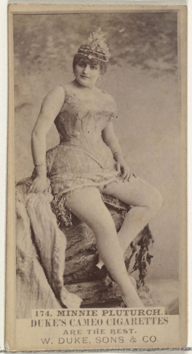 Card Number 174, Minnie Pluturch, from the Actors and Actresses series (N145-5) issued by Duke Sons & Co. to promote Cameo Cigarettes, Issued by W. Duke, Sons &amp; Co. (New York and Durham, N.C.), Albumen photograph 