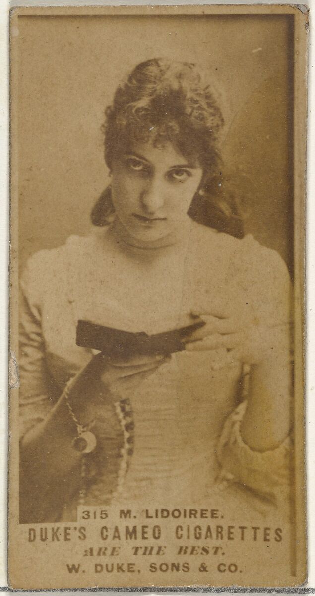 Card Number 315, M. Lidoiree, from the Actors and Actresses series (N145-5) issued by Duke Sons & Co. to promote Cameo Cigarettes, Issued by W. Duke, Sons &amp; Co. (New York and Durham, N.C.), Albumen photograph 