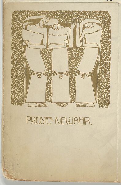 Happy New Year (Prosit Neujahr), Agnes Speyer (Austrian, Vienna 1875–1942 Kew Gardens, New York), Color lithograph 