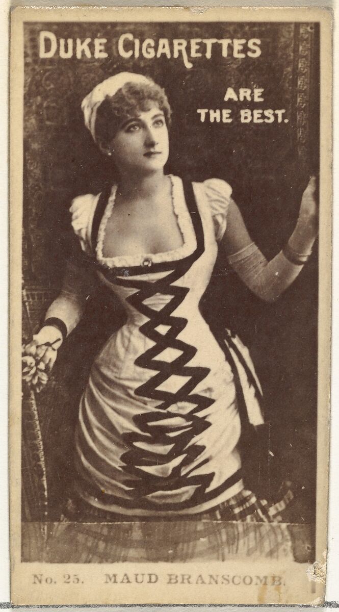 Card Number 25, Maud Branscomb, from the Actors and Actresses series (N145-6) issued by Duke Sons & Co. to promote Duke Cigarettes, Issued by W. Duke, Sons &amp; Co. (New York and Durham, N.C.), Albumen photograph 