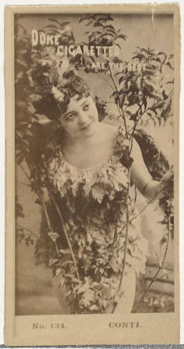 Card Number 134, Conti, from the Actors and Actresses series (N145-6) issued by Duke Sons & Co. to promote Duke Cigarettes, Issued by W. Duke, Sons &amp; Co. (New York and Durham, N.C.), Albumen photograph 