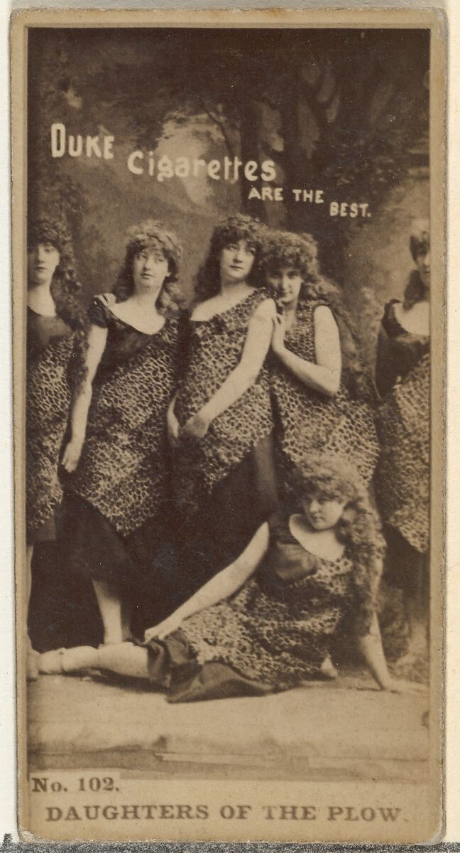 Card Number 102, Daughters of the Plow, from the Actors and Actresses series (N145-6) issued by Duke Sons & Co. to promote Duke Cigarettes, Issued by W. Duke, Sons &amp; Co. (New York and Durham, N.C.), Albumen photograph 