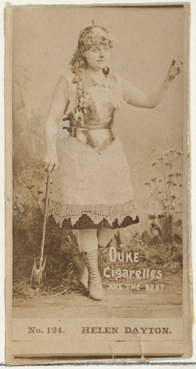 Card Number 124, Helen Dayton, from the Actors and Actresses series (N145-6) issued by Duke Sons & Co. to promote Duke Cigarettes, Issued by W. Duke, Sons &amp; Co. (New York and Durham, N.C.), Albumen photograph 