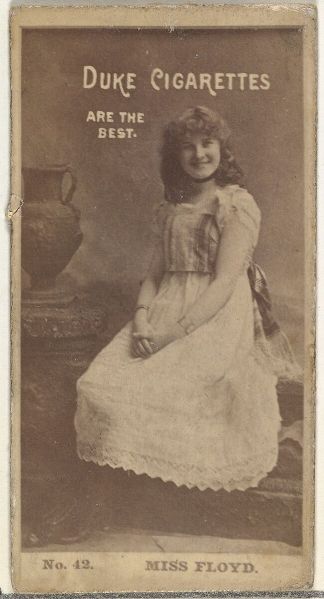 Card Number 42, Miss Floyd, from the Actors and Actresses series (N145-6) issued by Duke Sons & Co. to promote Duke Cigarettes, Issued by W. Duke, Sons &amp; Co. (New York and Durham, N.C.), Albumen photograph 