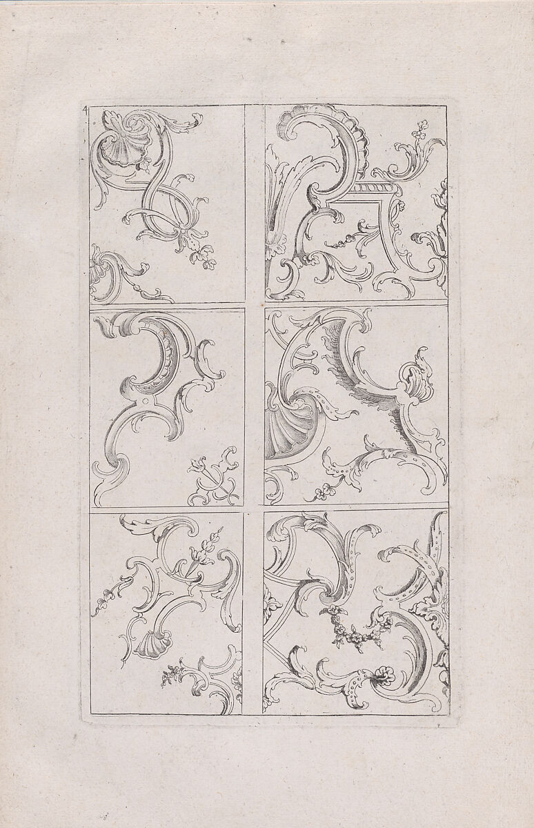 Livre Nouveau de Prinsipes D'Ornemens..., Plate 4, Nicolas Guérard (French, ca. 1648–1719 Paris), Engraving 