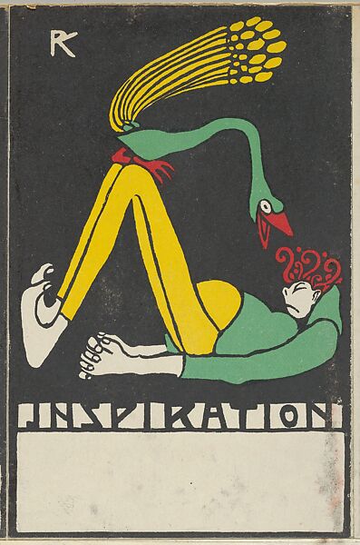 Inspiration, Rudolf Kalvach (Austrian, Vienna 1883–1932 Kosmanos), Color lithograph 