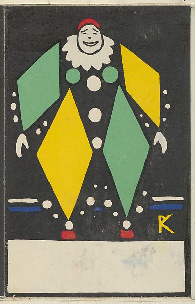 Clown, Rudolf Kalvach (Austrian, Vienna 1883–1932 Kosmanos), Color lithograph 