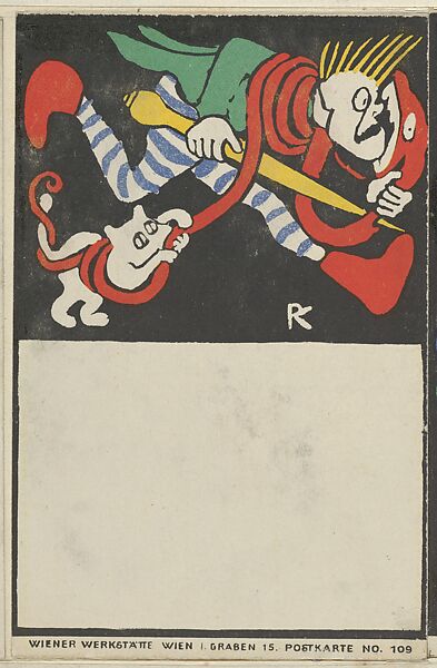 Humorous Subject, Rudolf Kalvach (Austrian, Vienna 1883–1932 Kosmanos), Color lithograph 
