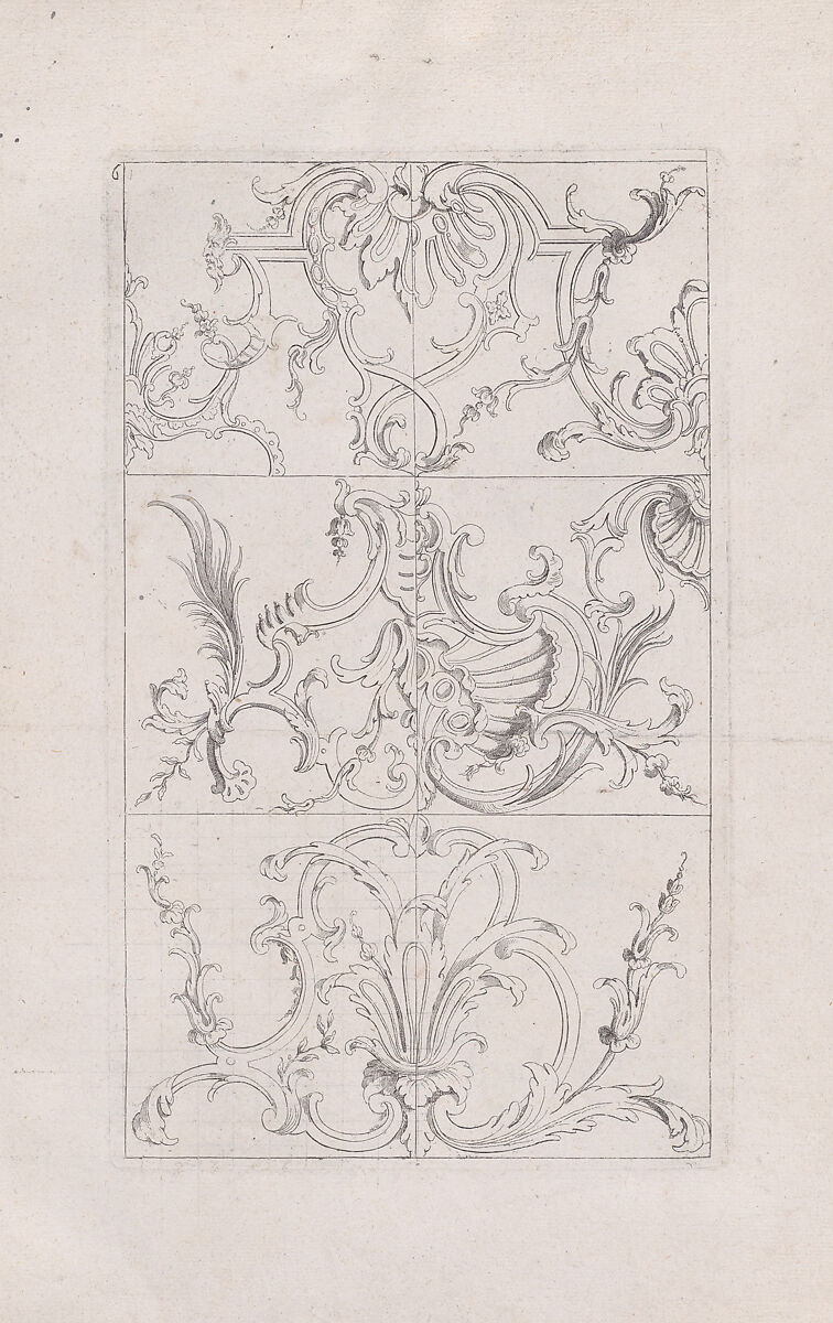 Livre Nouveau de Prinsipes D'Ornemens..., Plate 6, Nicolas Guérard (French, ca. 1648–1719 Paris), Engraving 