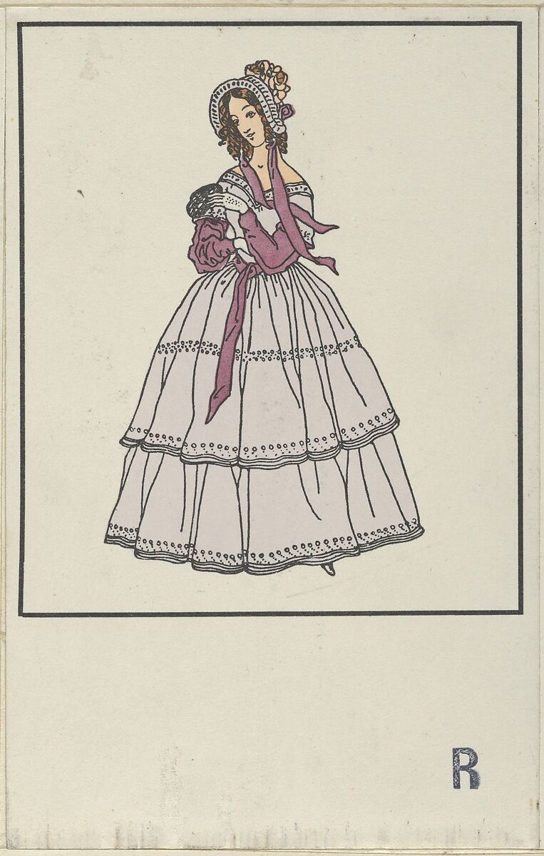 Biedermeier Fashion, Urban Janke (Austrian, Blottendorf/Vienna, 1887–1914), Color lithograph 