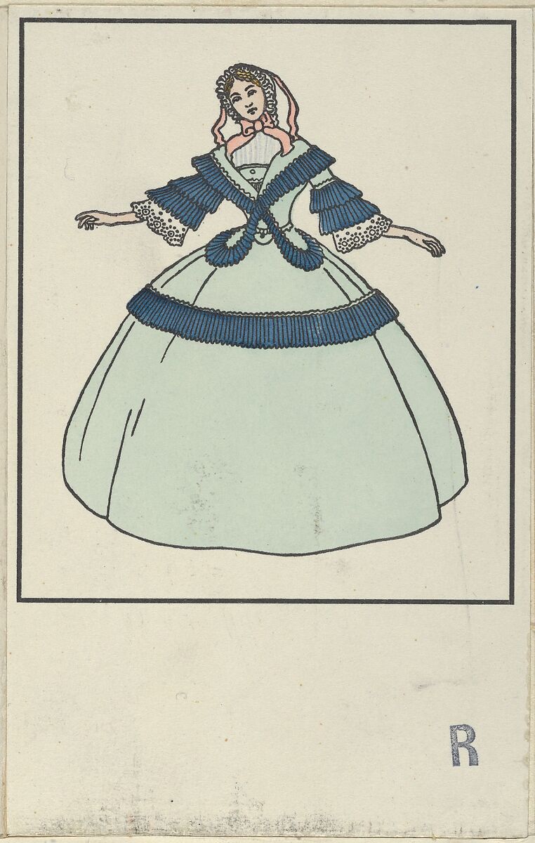 Biedermeier Fashion, Urban Janke (Austrian, Blottendorf/Vienna, 1887–1914), Color lithograph 