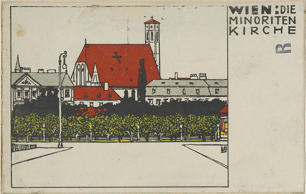 Vienna: Minorite Church (Wien: Die Minoriten Kirche), Urban Janke (Austrian, Blottendorf/Vienna, 1887–1914), Color lithograph 