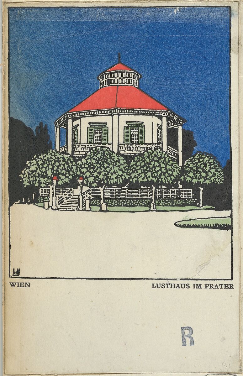 Vienna: "Pleasure Pavilion" in the Prater (Wien: Lusthaus im Prater), Urban Janke (Austrian, Blottendorf/Vienna, 1887–1914), Color lithograph 