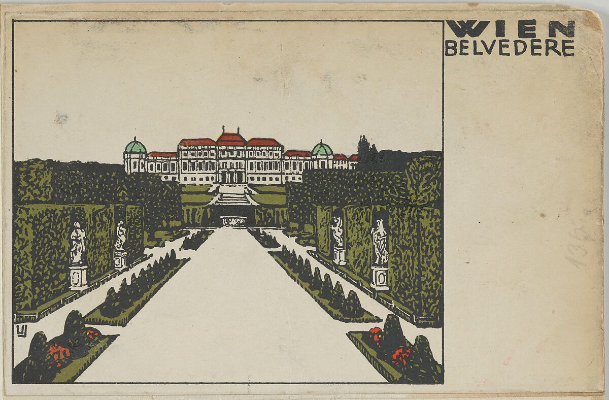 Vienna: Belvedere, Urban Janke (Austrian, Blottendorf/Vienna, 1887–1914), Color lithograph 