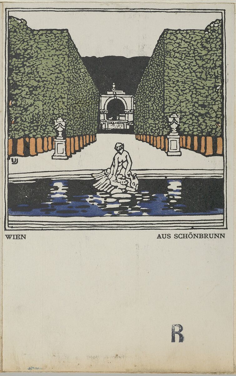 Vienna: From Schönbrunn, Urban Janke (Austrian, Blottendorf/Vienna, 1887–1914), Color lithograph 