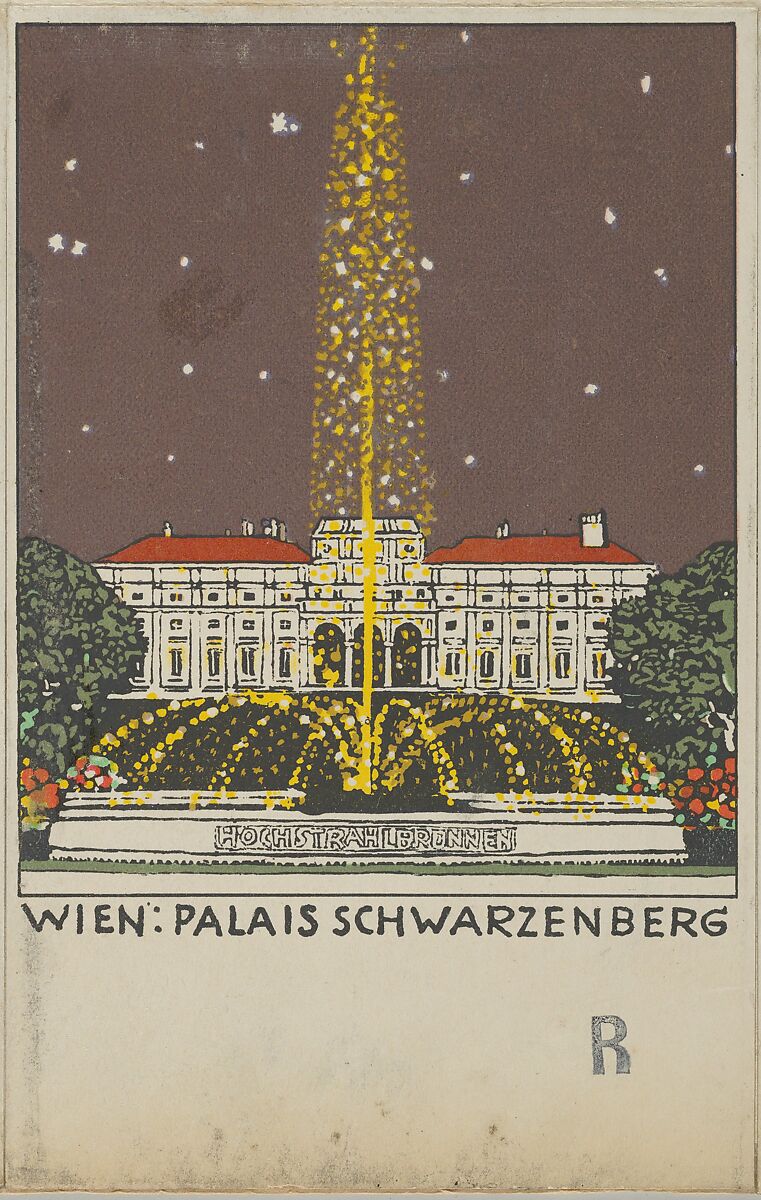 Vienna: Palais Schwarzenberg, Attributed to Urban Janke (Austrian, Blottendorf/Vienna, 1887–1914), Color lithograph 