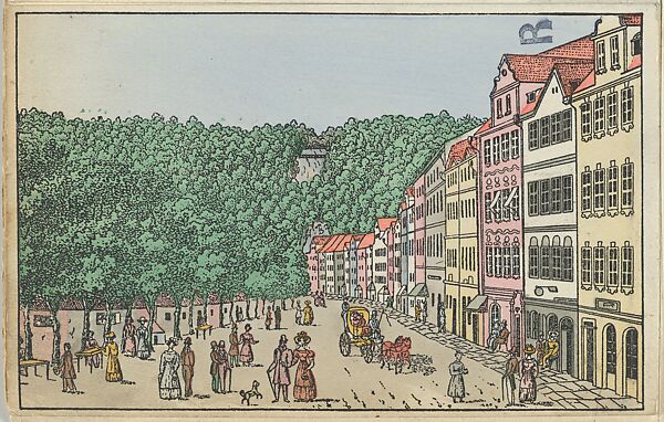 Old Karlsbad: Old Meadow [Street] (Alt-Karlsbad. Alte Wiese), Unknown, Color lithograph 