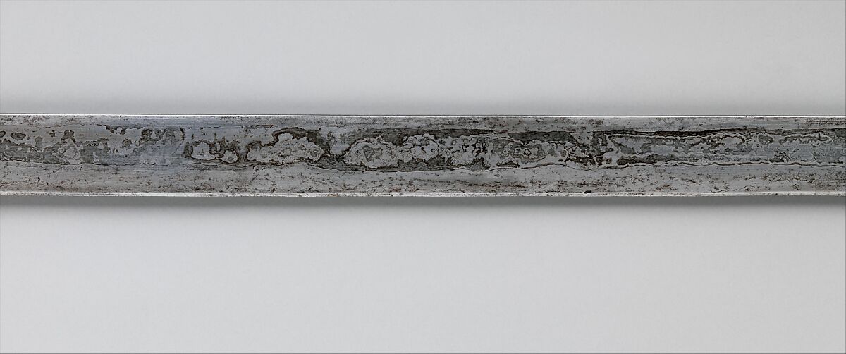 Sword, Scabbard, and Belt Hook, Steel, silver, copper, gold, coral, wood, leather, Tibetan