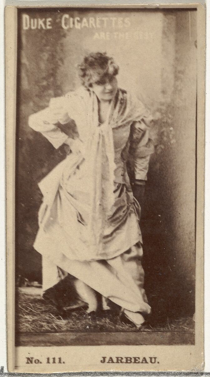 Card Number 111, Miss Jarbeau, from the Actors and Actresses series (N145-6) issued by Duke Sons & Co. to promote Duke Cigarettes, Issued by W. Duke, Sons &amp; Co. (New York and Durham, N.C.), Albumen photograph 