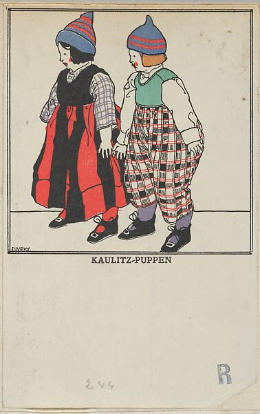 Kaulitz Dolls (Kaulitz-Puppen), Josef Diveky (Hungarian, 1887–1951), Color lithograph 